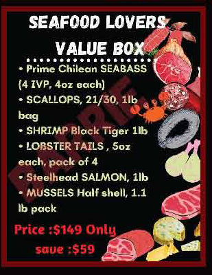 SEAFOOD LOVERS VALUE PACKAGES